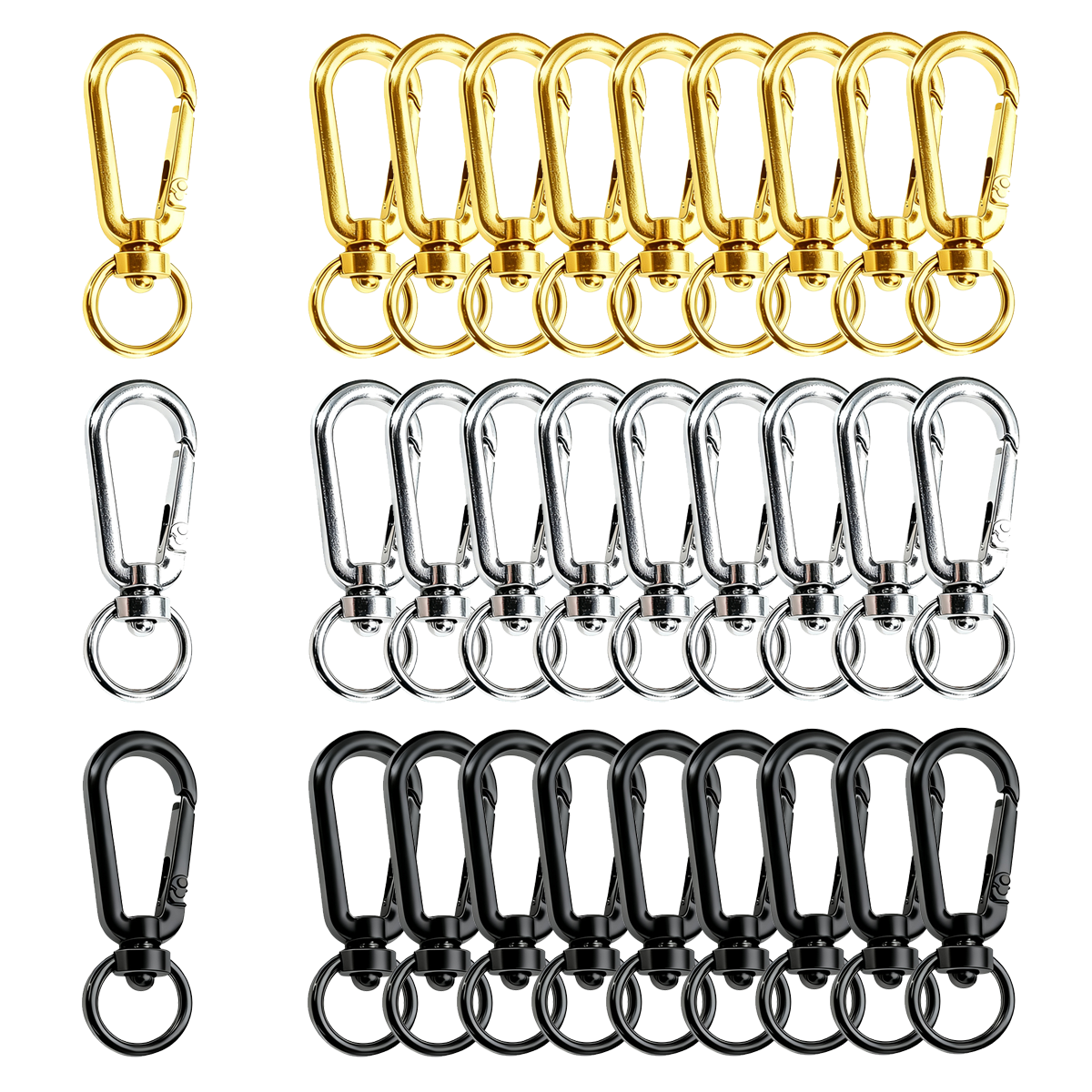 Fishing Swivel Connector - 9/18/36 Stuks Open Draaibare Clips Sleutelhanger