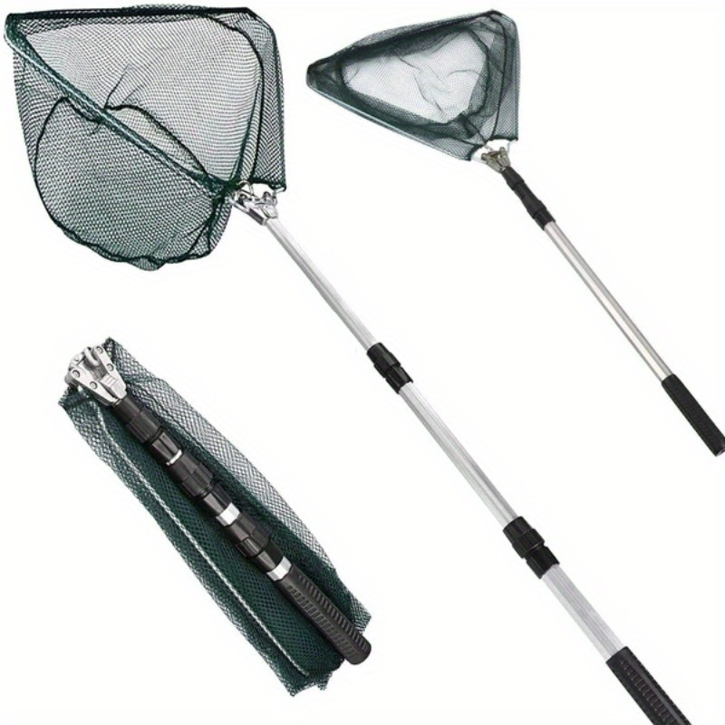 Landing Net Telescopic - Opvouwbaar driehoekig vislandingsnet Telescopisch handvat van