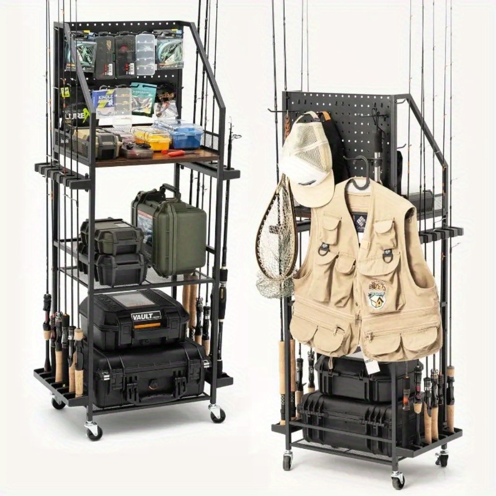 Fishing Equipment Storage - Hengelsteunen voor garage, hengelhouders voor 12