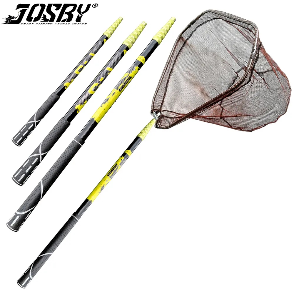 Landing Net Telescopic - JOSBY Lichtgewicht Telescopische Koolstofvezel Vissen Schepnet