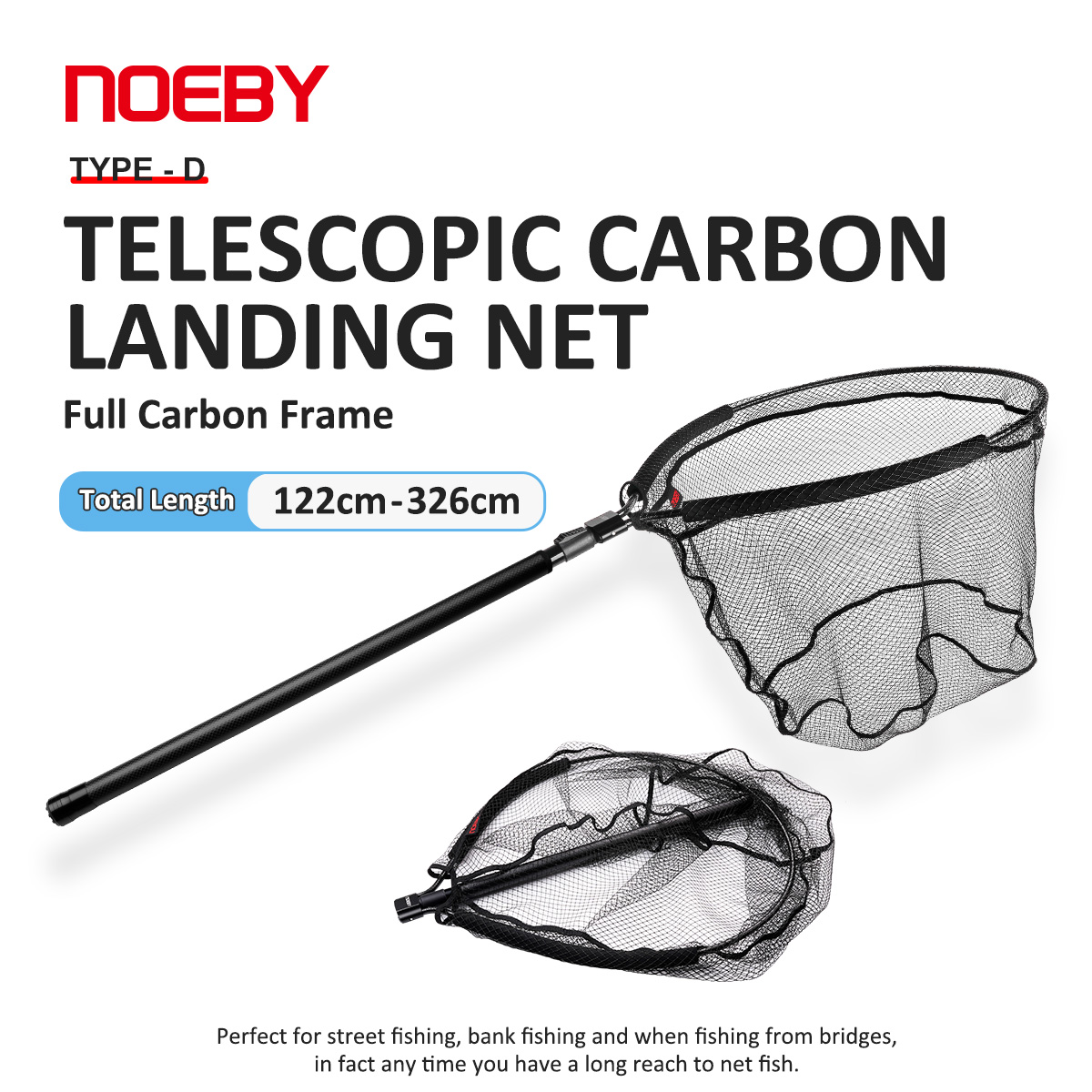 NOEBY Telescopisch Schepnet Vo - Landing Net Telescopic recensie en prijs