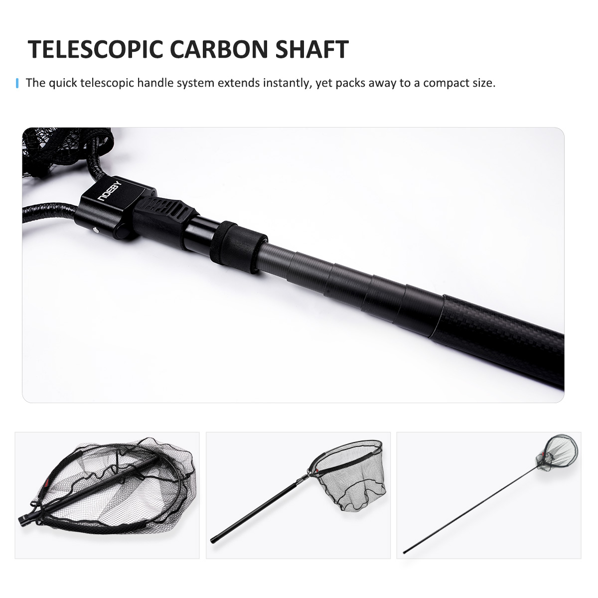 NOEBY Telescopisch Schepnet Vo - Landing Net Telescopic recensie en prijs