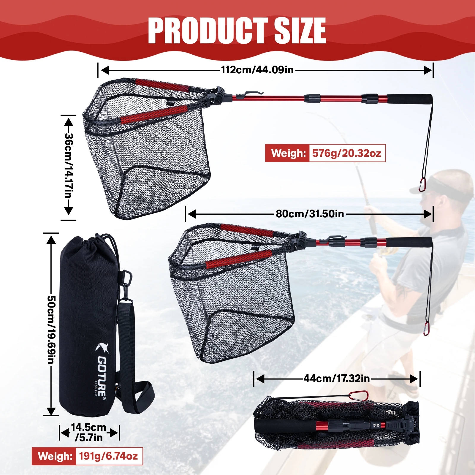 Goture Opvouwbaar visnet - Tel - Landing Net Telescopic recensie en prijs