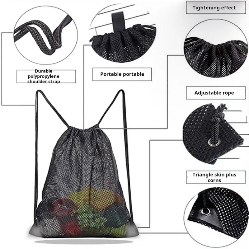Mesh-rugzak met touw, snelle s - Fishing Equipment Bag recensie en prijs
