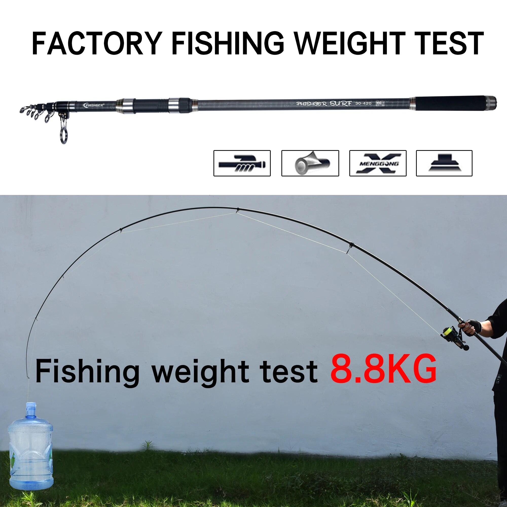 PHISHGER Telescopische Surf Sp - Surf Fishing Equipment recensie en prijs