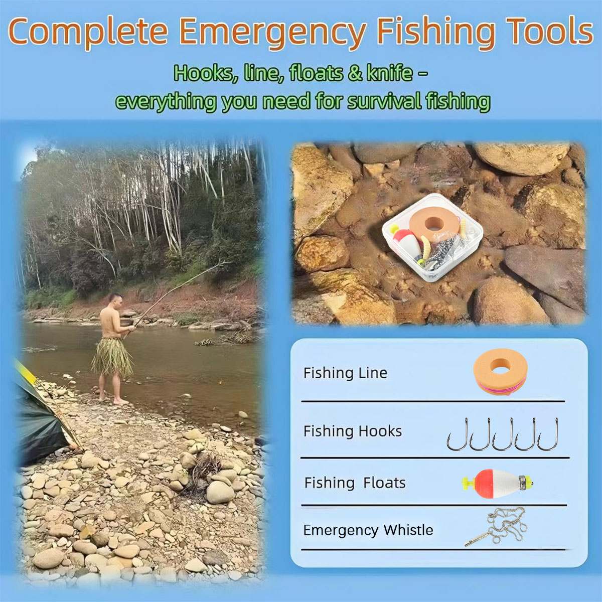 Draagbare noodvisuitrusting, d - Fishing Equipment Storage recensie en prijs