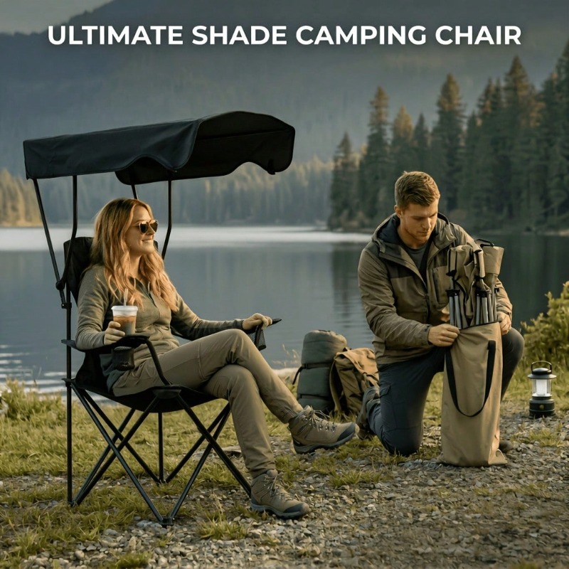 Outdoor-campingstoel met luife - Fishing Equipment Bag recensie en prijs